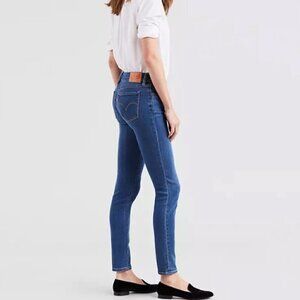 Levi's 711 Skinny Stretch Jeans-Medium Wash-Blue-Women Size 30